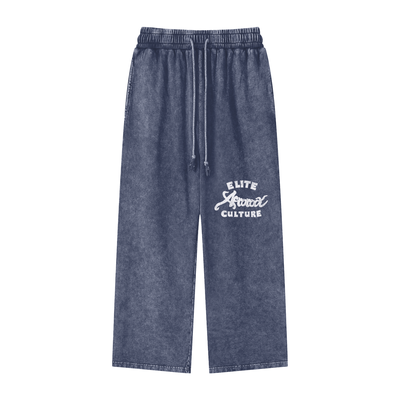 ELITE AFROROCK CULTURE WASHED STRAIGHT LEG PANTS