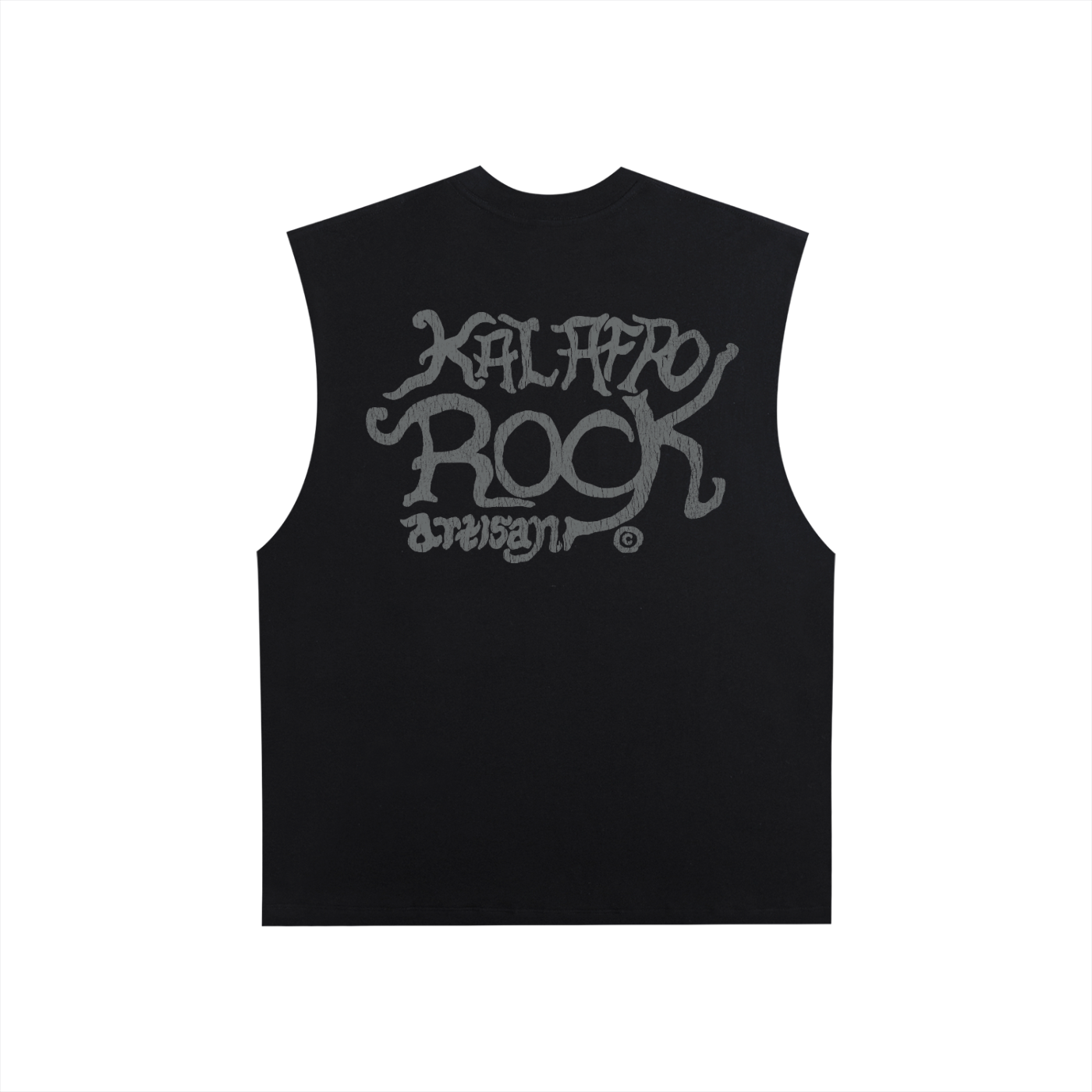 AFROROCK CHIEF SKULL HORNS COER RAW EDGE BLACK TANK