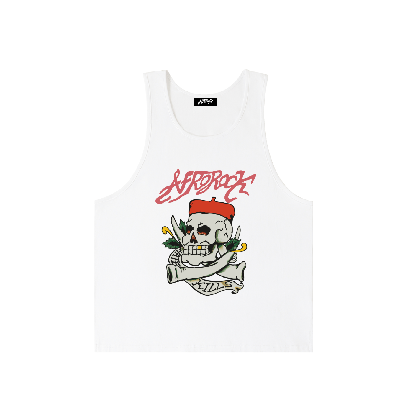 AFROROCK CHIEF SKULL HORNS LOOSE TANK TOP