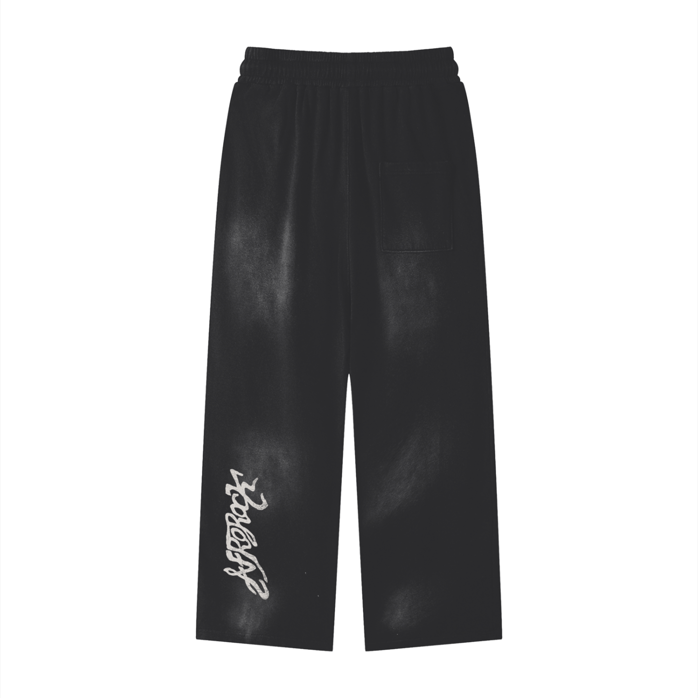 AFROROCK SUNFADE LOOSE COTTON BLACK SWEATPANTS