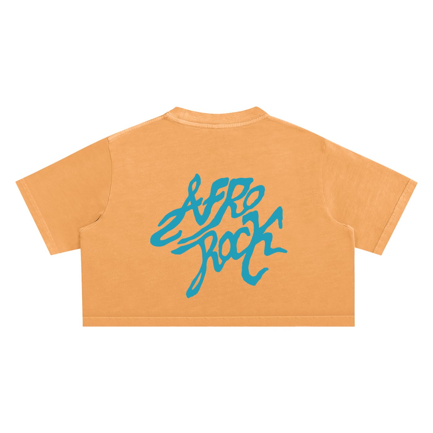 AFROROCK EAGLE SNAKE WASHED CROP ORANGE TEE