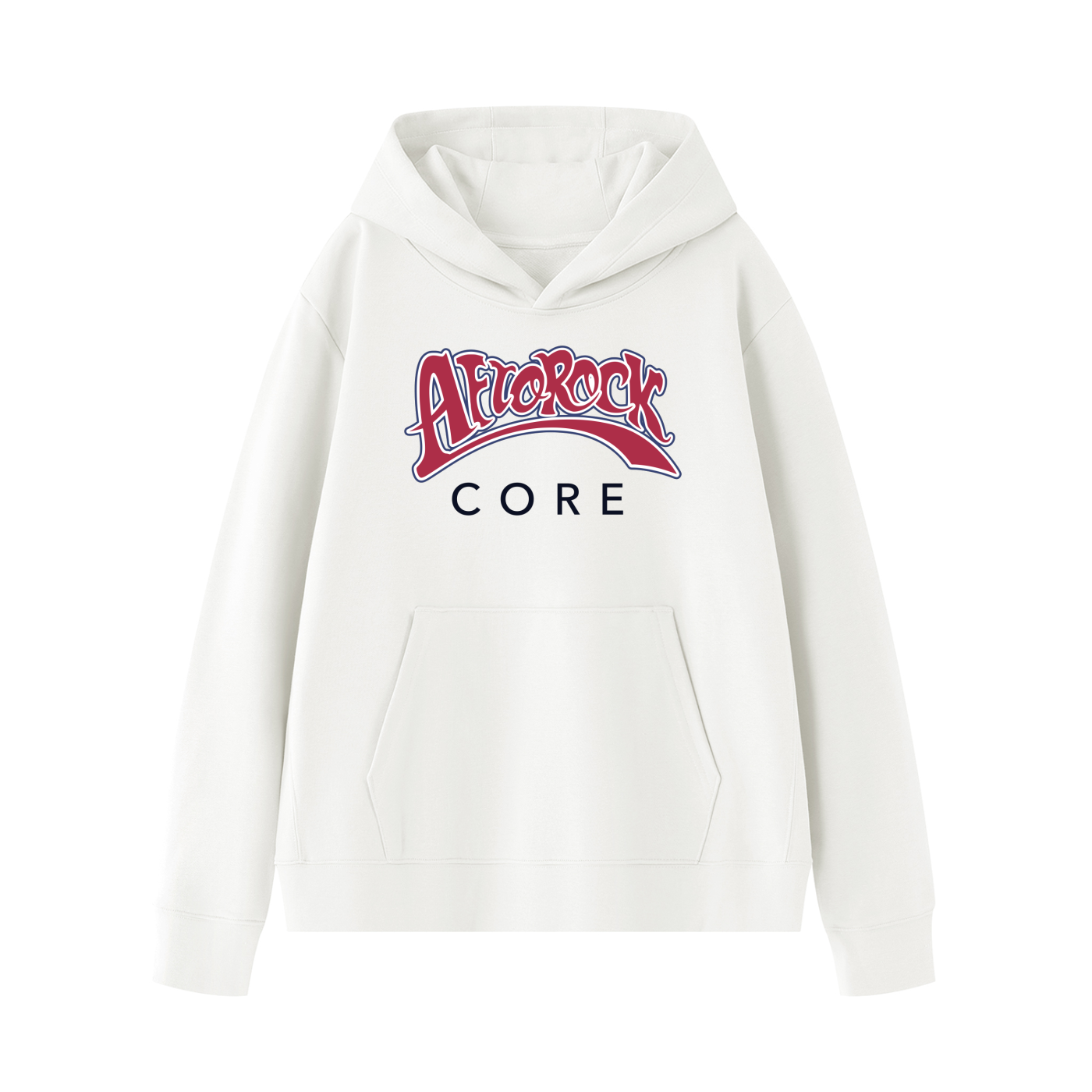 AfroRock Core Pullover White Hoodie