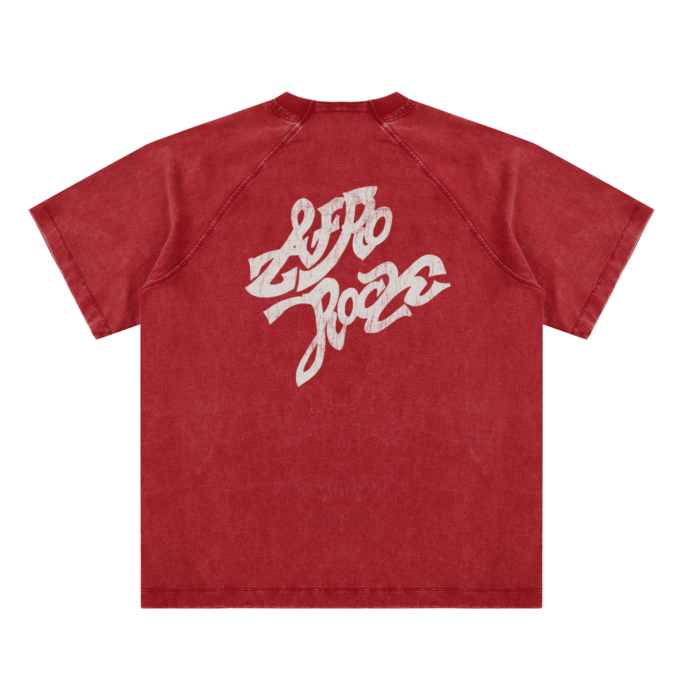 AFROROCK ISHIAGU LION VINTAGE WASHED RED COTTON TEE
