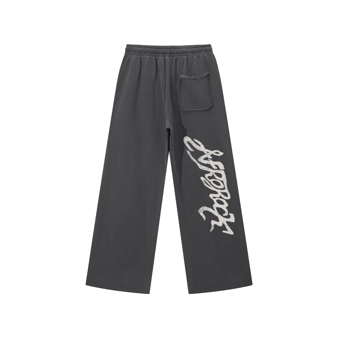 AFROROCK WASHED RAW EDGE SWEATPANTS