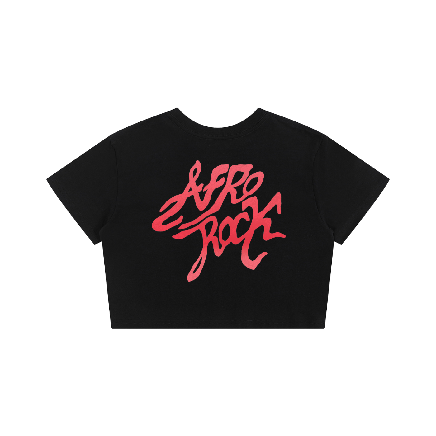 FREE WILD AFROROCK GIRL CROP BLACK BABY TEE