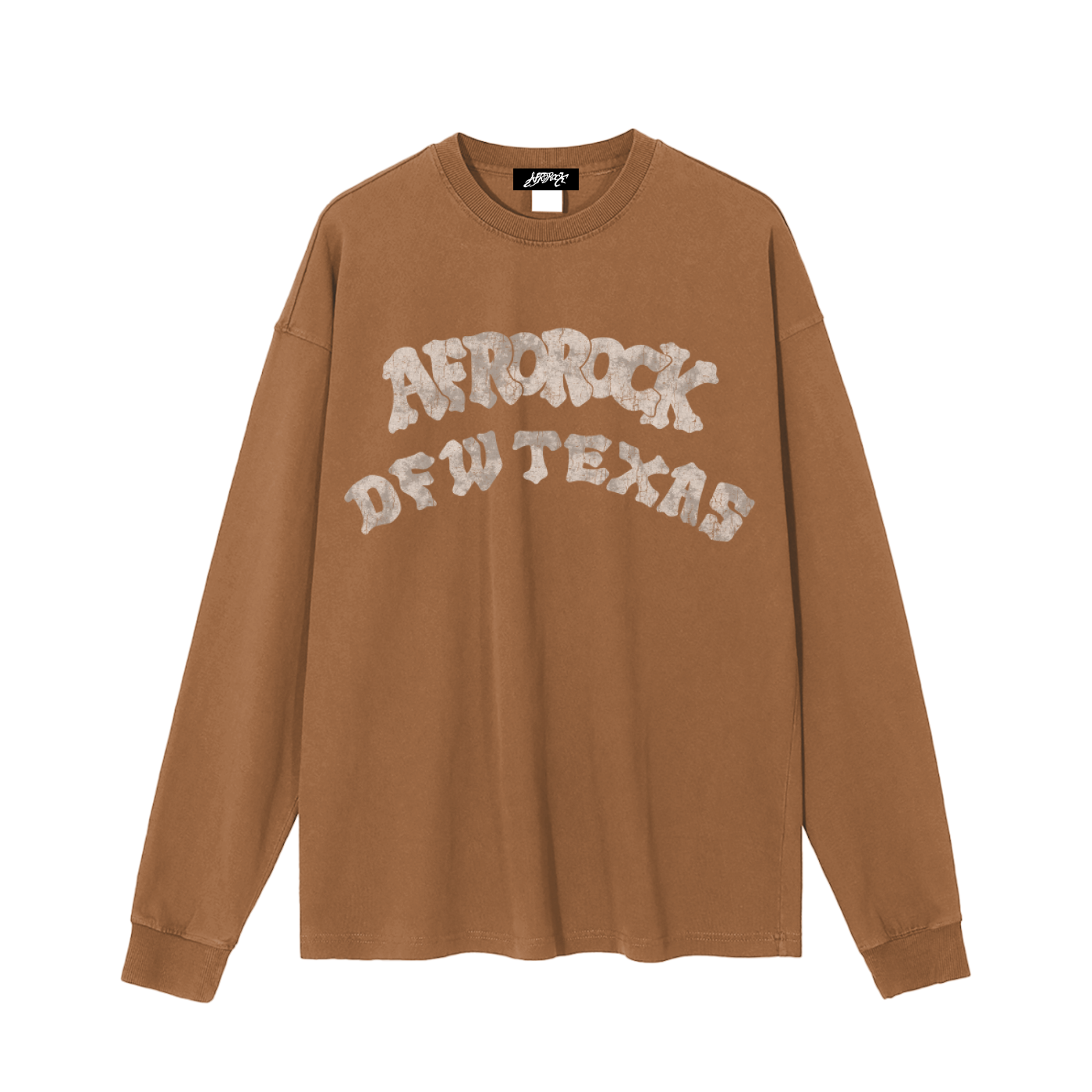 AfroRock DFW Texas Vintage Washed Mocha Tee