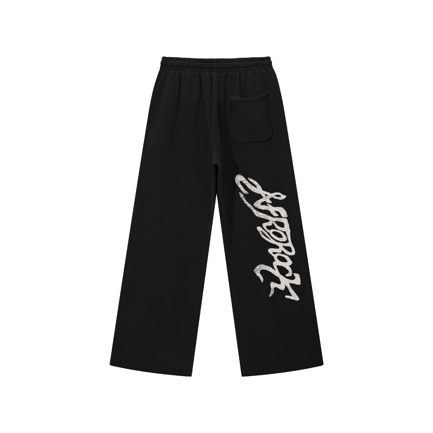 AFROROCK WASHED RAW EDGE SWEATPANTS
