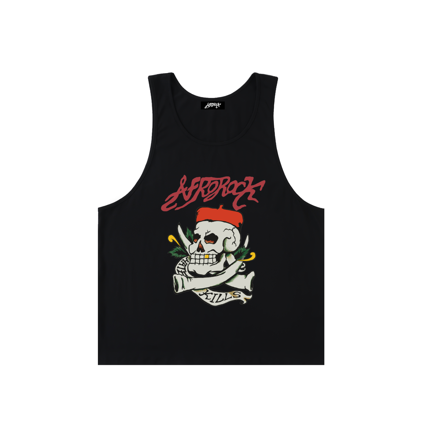 AFROROCK CHIEF SKULL HORNS LOOSE TANK TOP