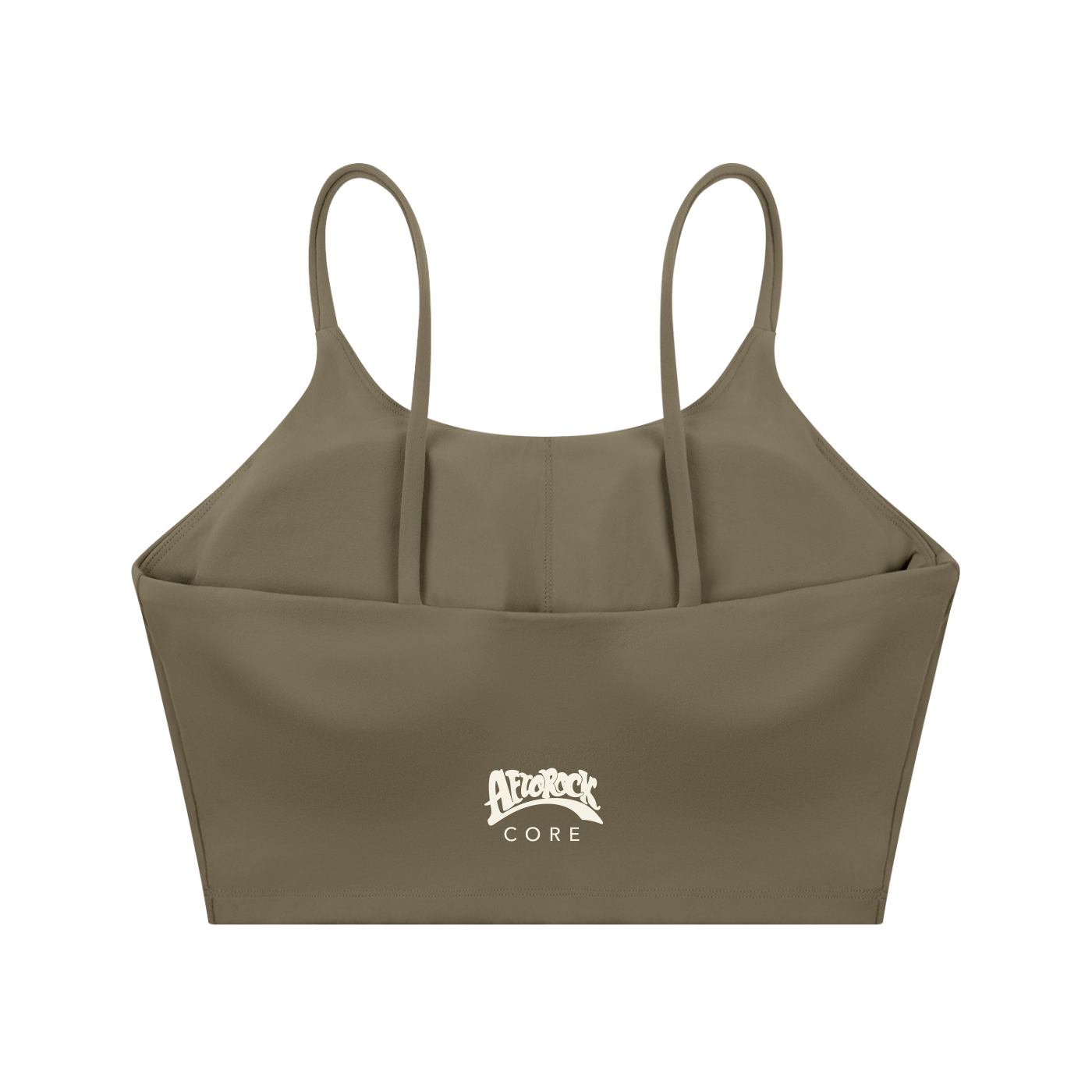 AfroRock Strap Yoga Gray Coffee Sports Bra